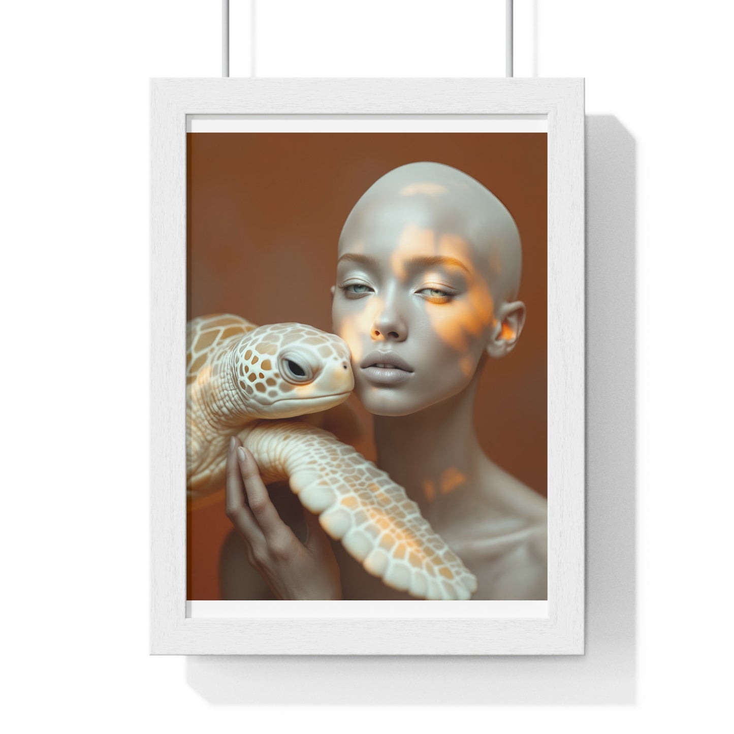 Vertical Framed Poster - The Albino and the Old One