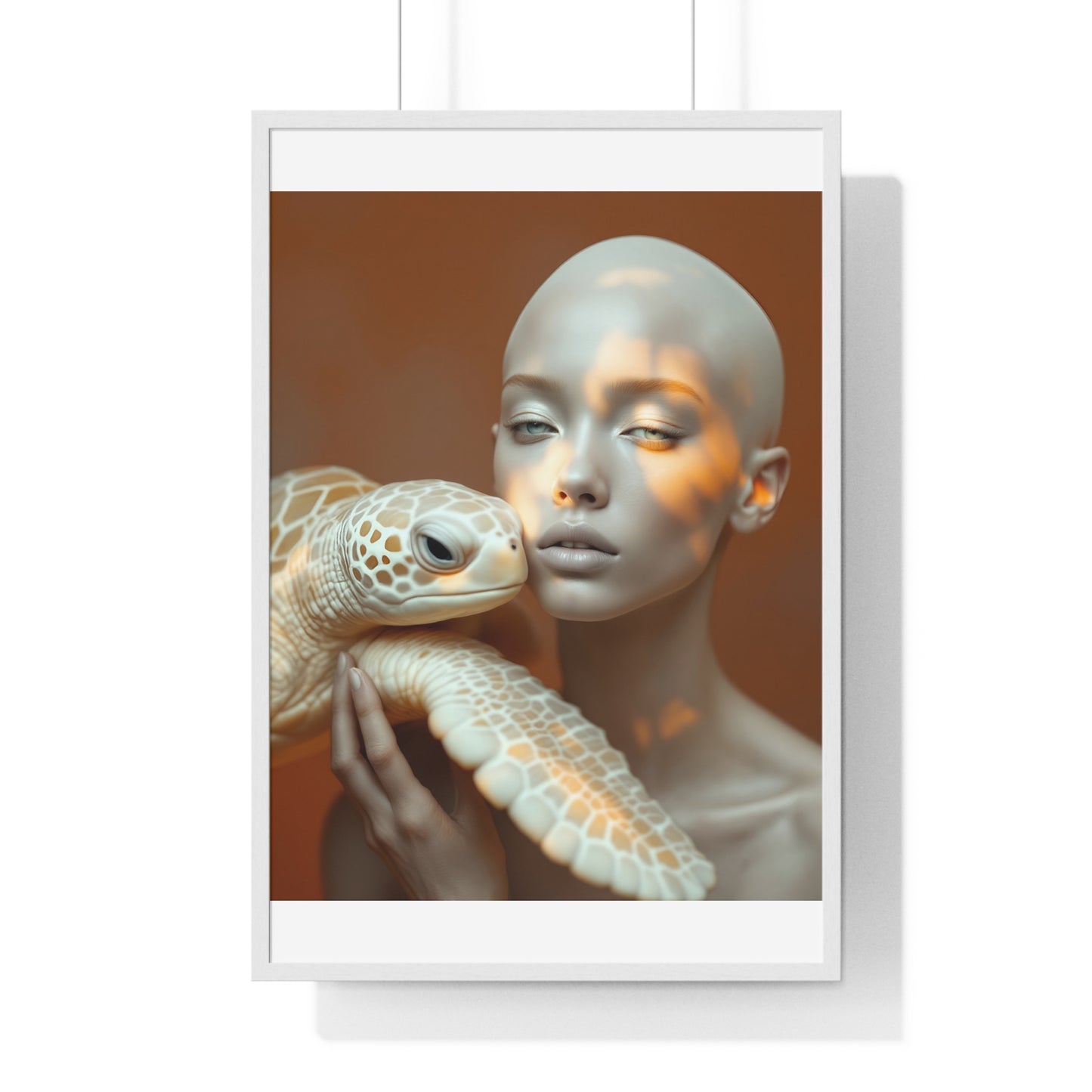 Vertical Framed Poster - The Albino and the Old One