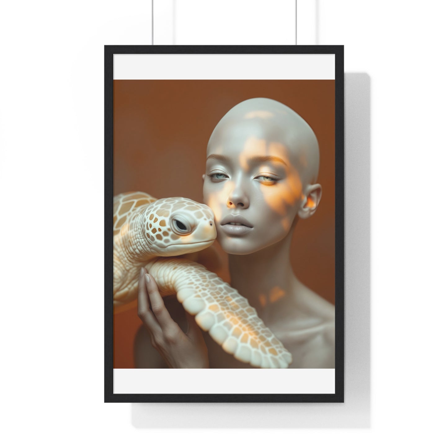 Vertical Framed Poster - The Albino and the Old One