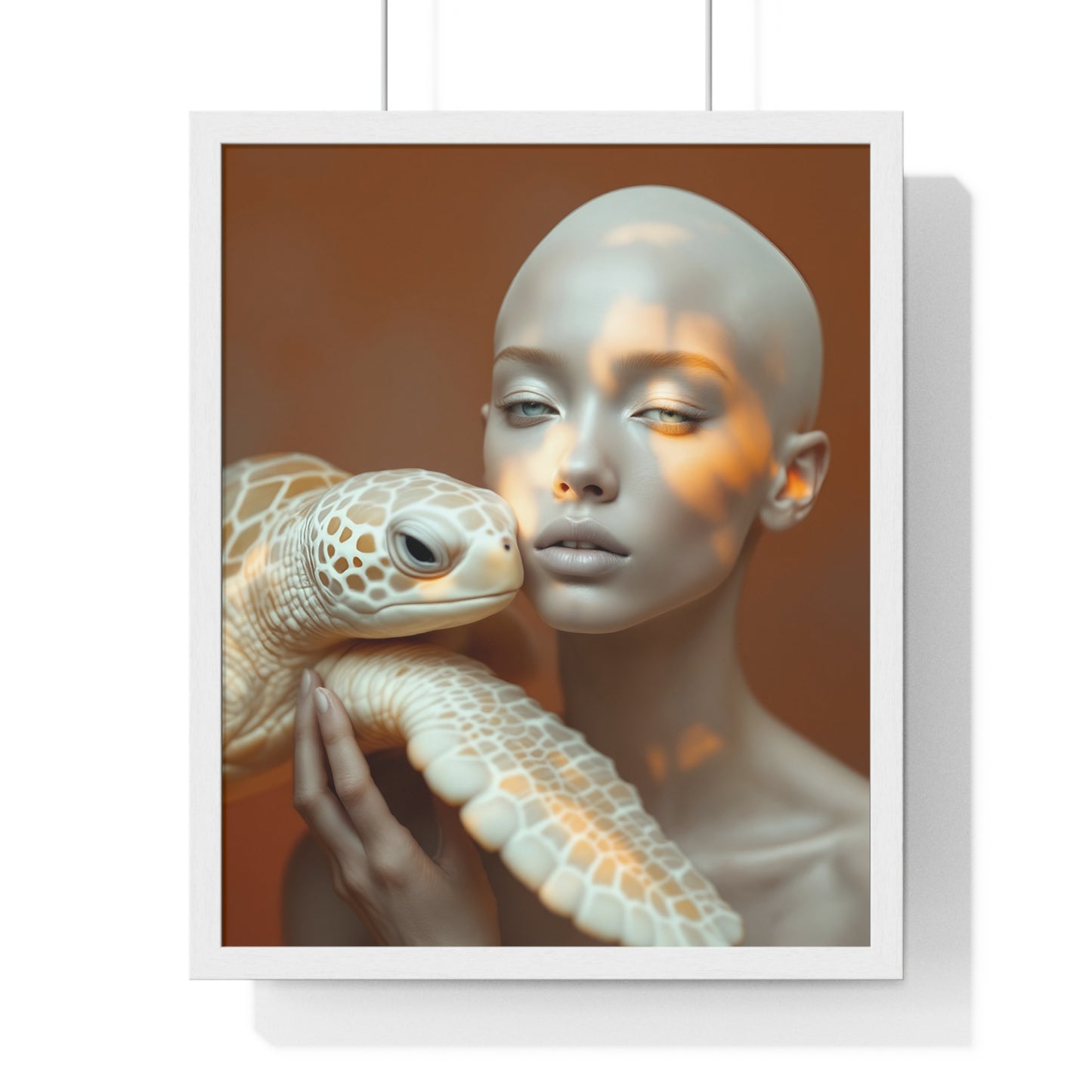 Vertical Framed Poster - The Albino and the Old One