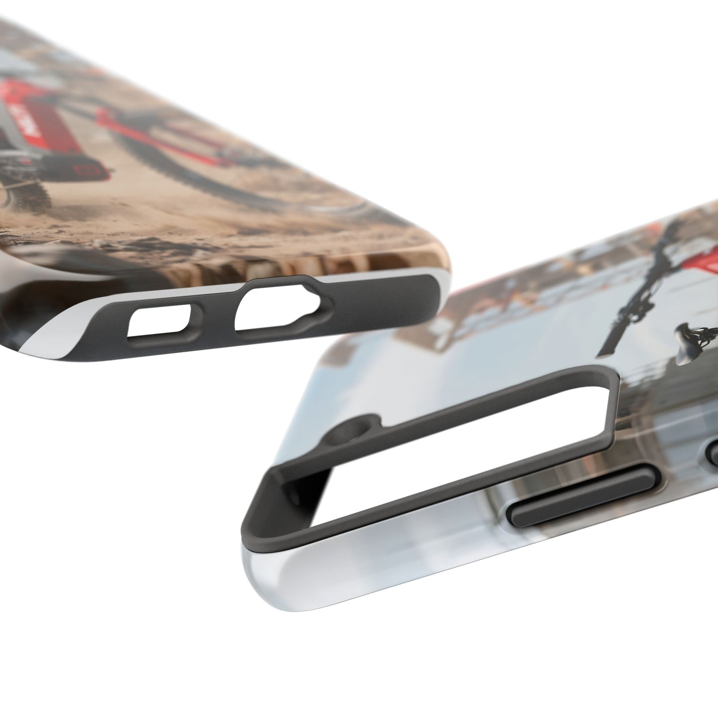 Phone Cases - Electric Mountain Bike Design in Hilti Red and Gray