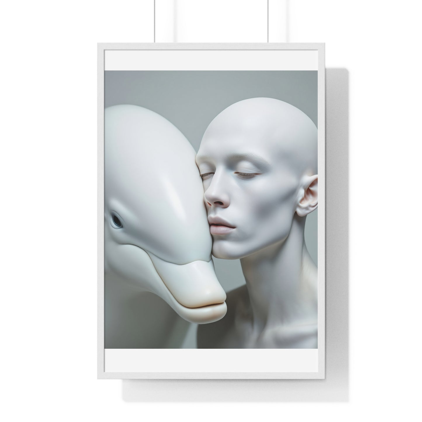 Framed Poster - The Albino and the Dolphin