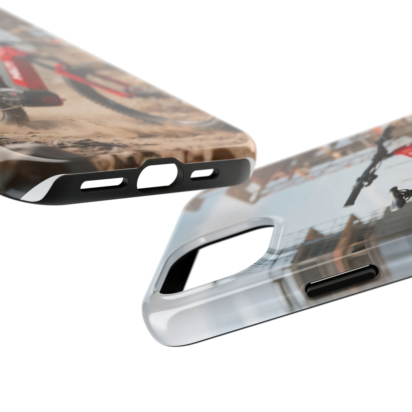 Phone Cases - Electric Mountain Bike Design in Hilti Red and Gray