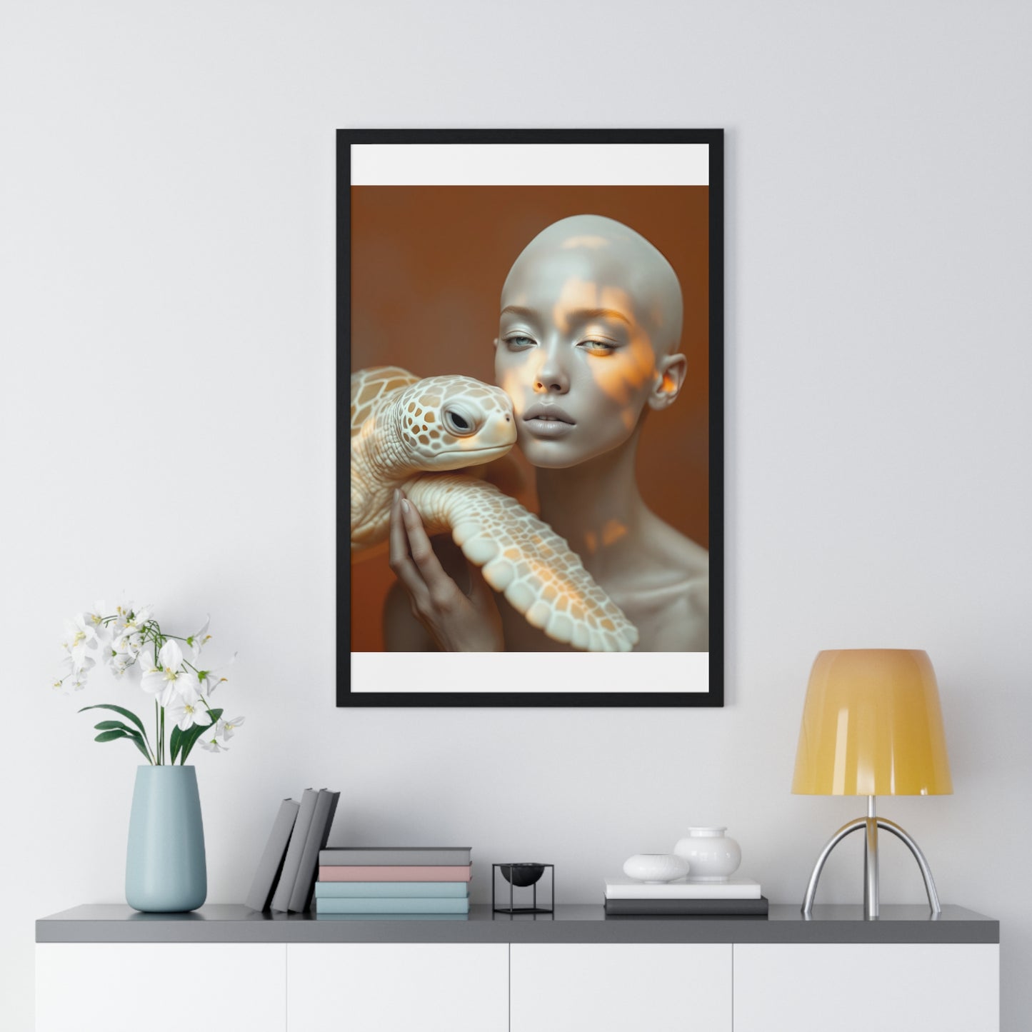 Vertical Framed Poster - The Albino and the Old One