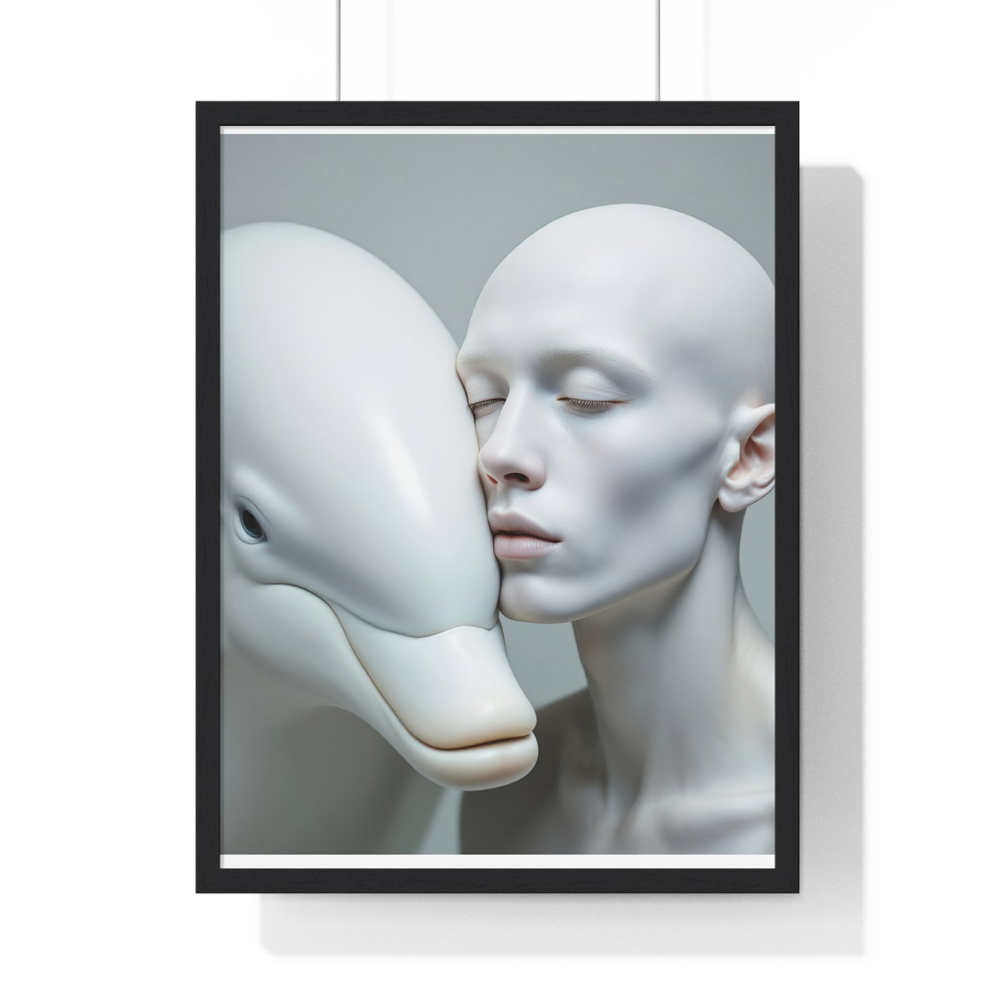 Framed Poster - The Albino and the Dolphin