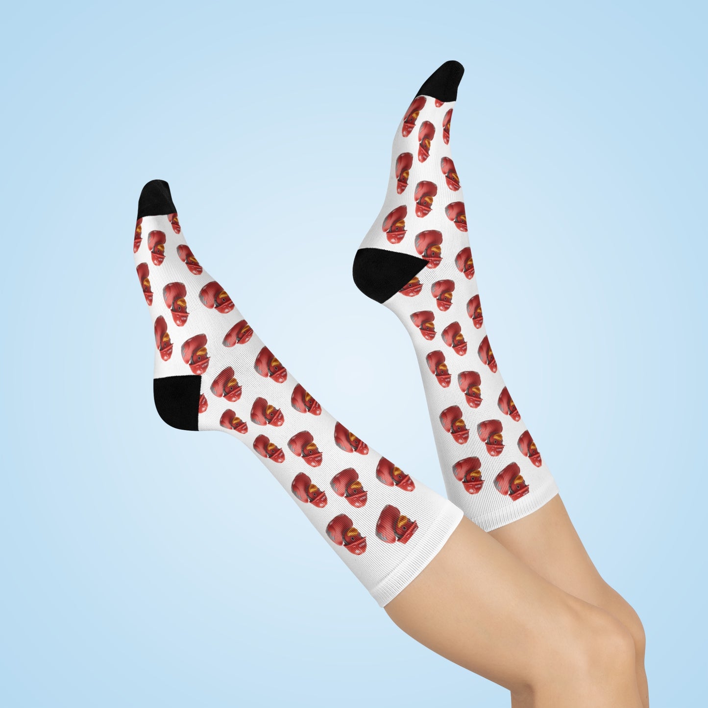 Socks - Cute Photorealistic Hilti Rubber Duck Construction Helmet Design