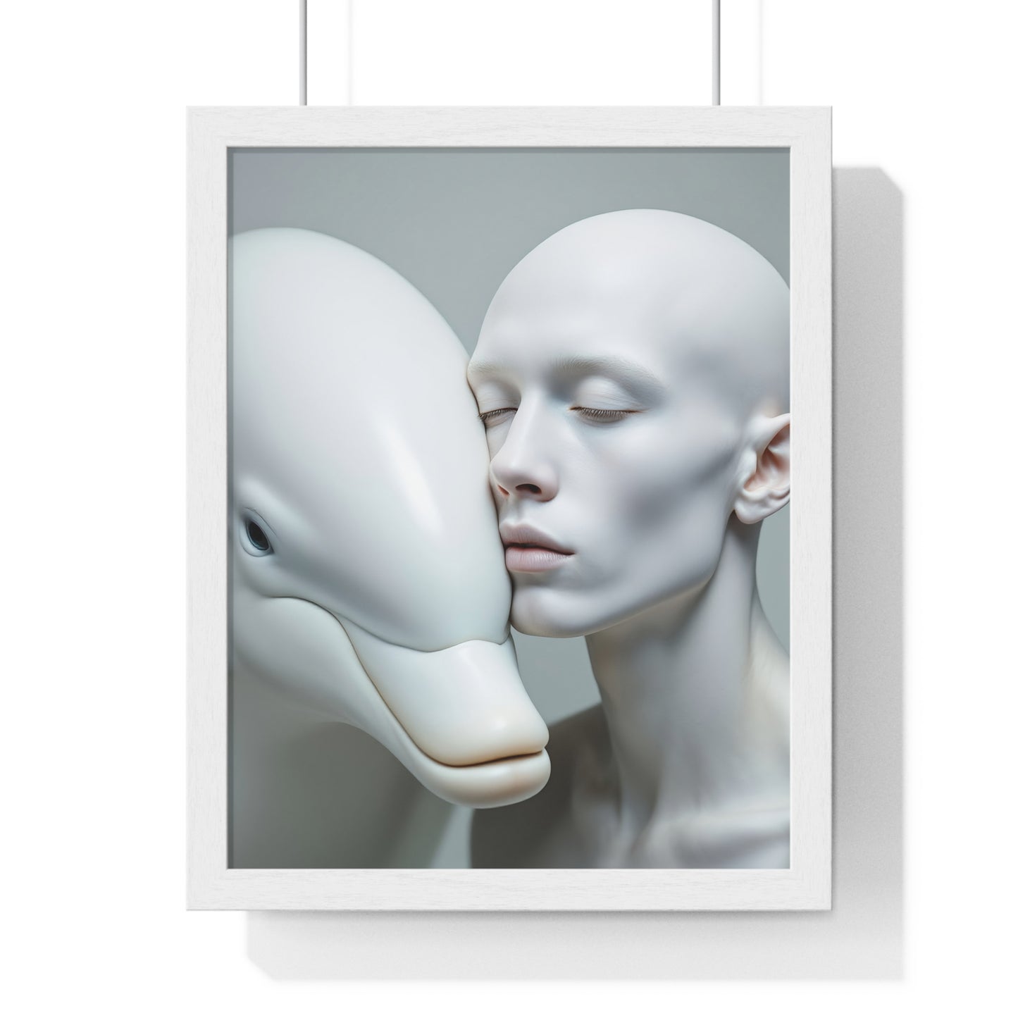 Framed Poster - The Albino and the Dolphin