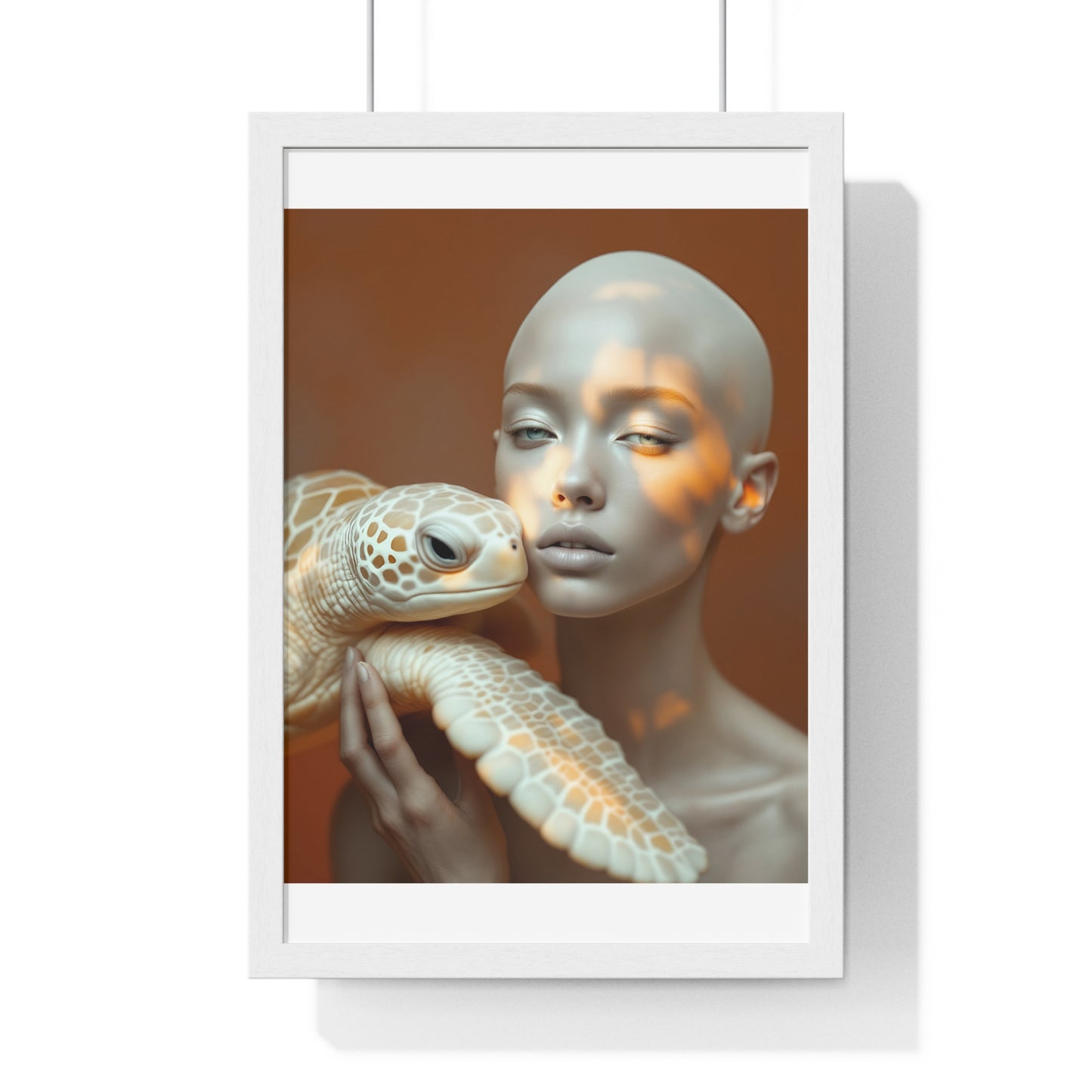 Vertical Framed Poster - The Albino and the Old One