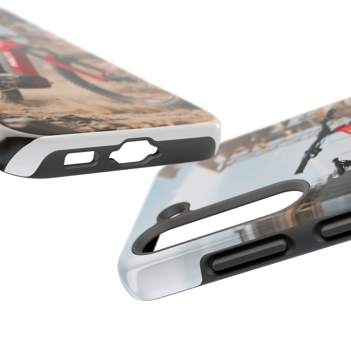 Phone Cases - Electric Mountain Bike Design in Hilti Red and Gray