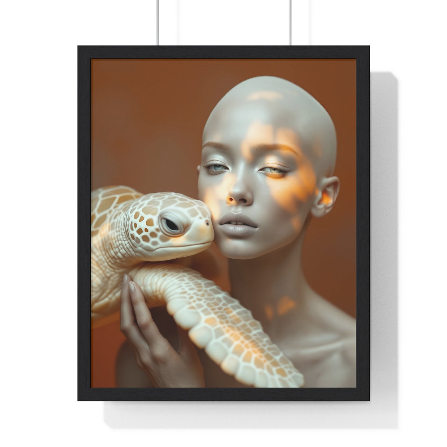 Vertical Framed Poster - The Albino and the Old One