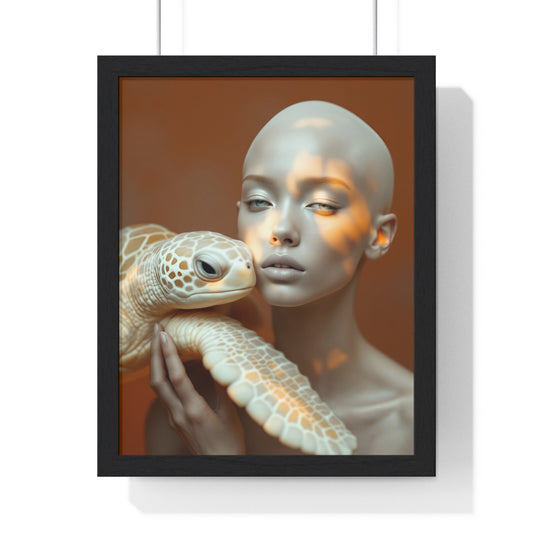 Vertical Framed Poster - The Albino and the Old One