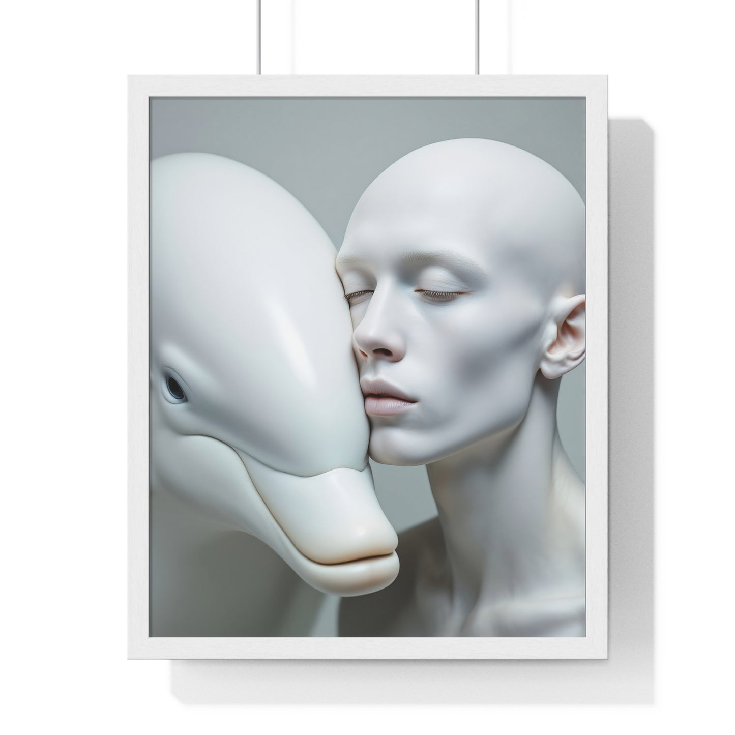 Framed Poster - The Albino and the Dolphin