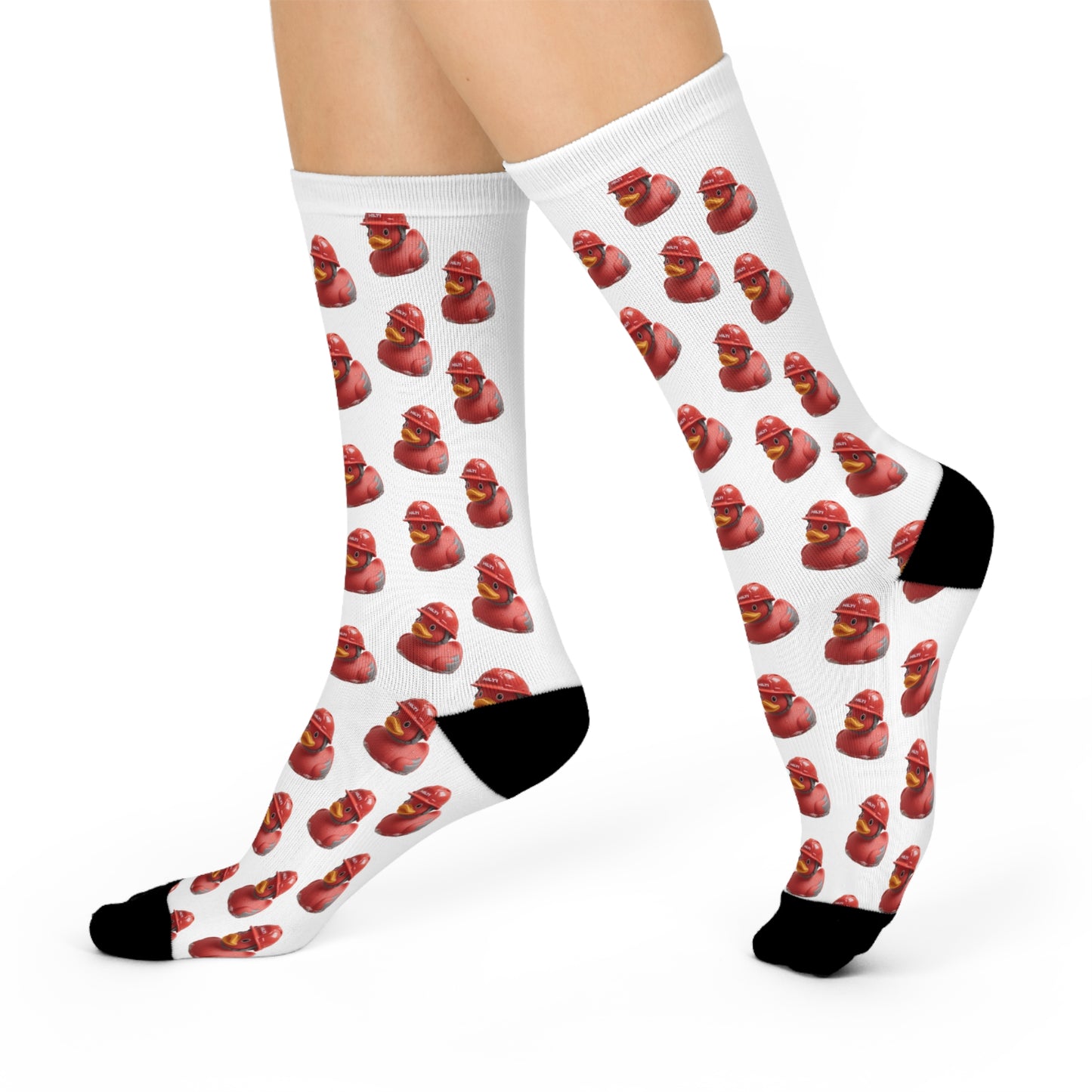 Socks - Cute Photorealistic Hilti Rubber Duck Construction Helmet Design