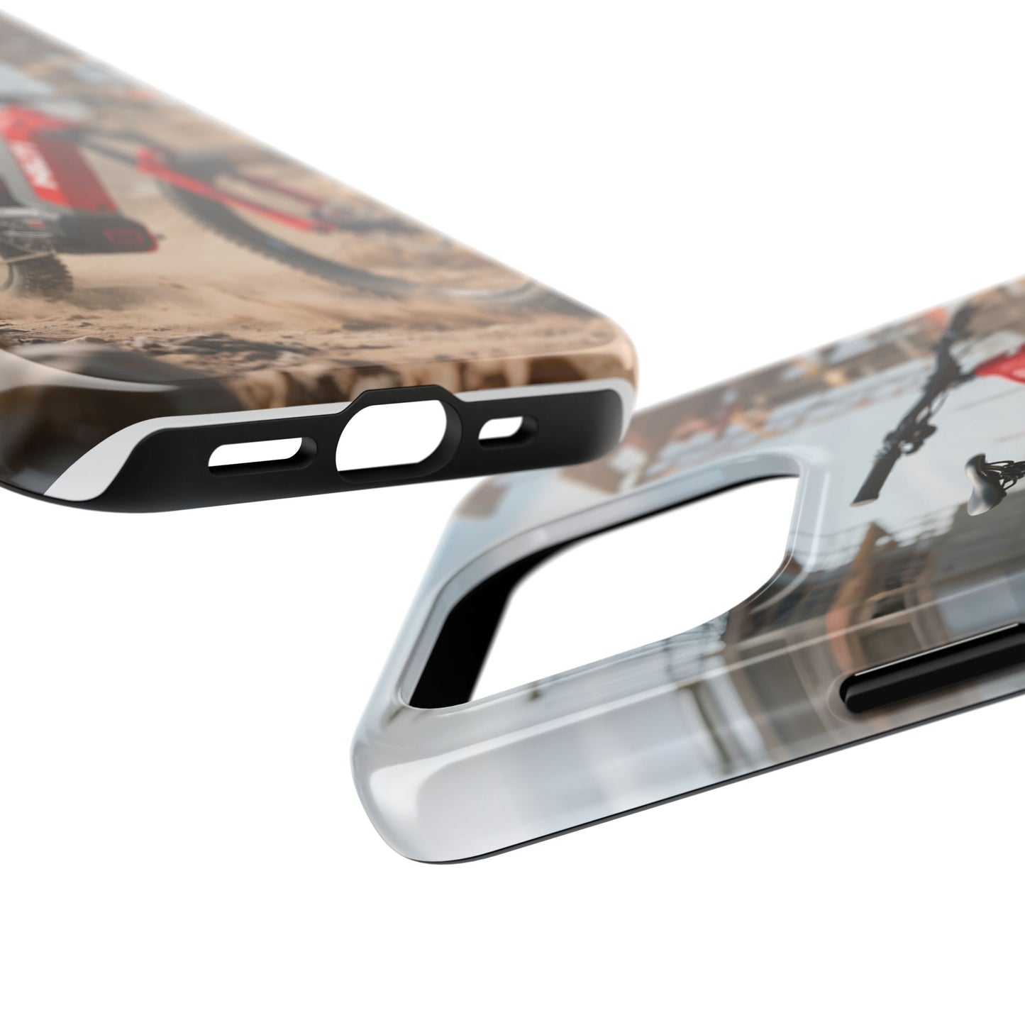 Phone Cases - Electric Mountain Bike Design in Hilti Red and Gray