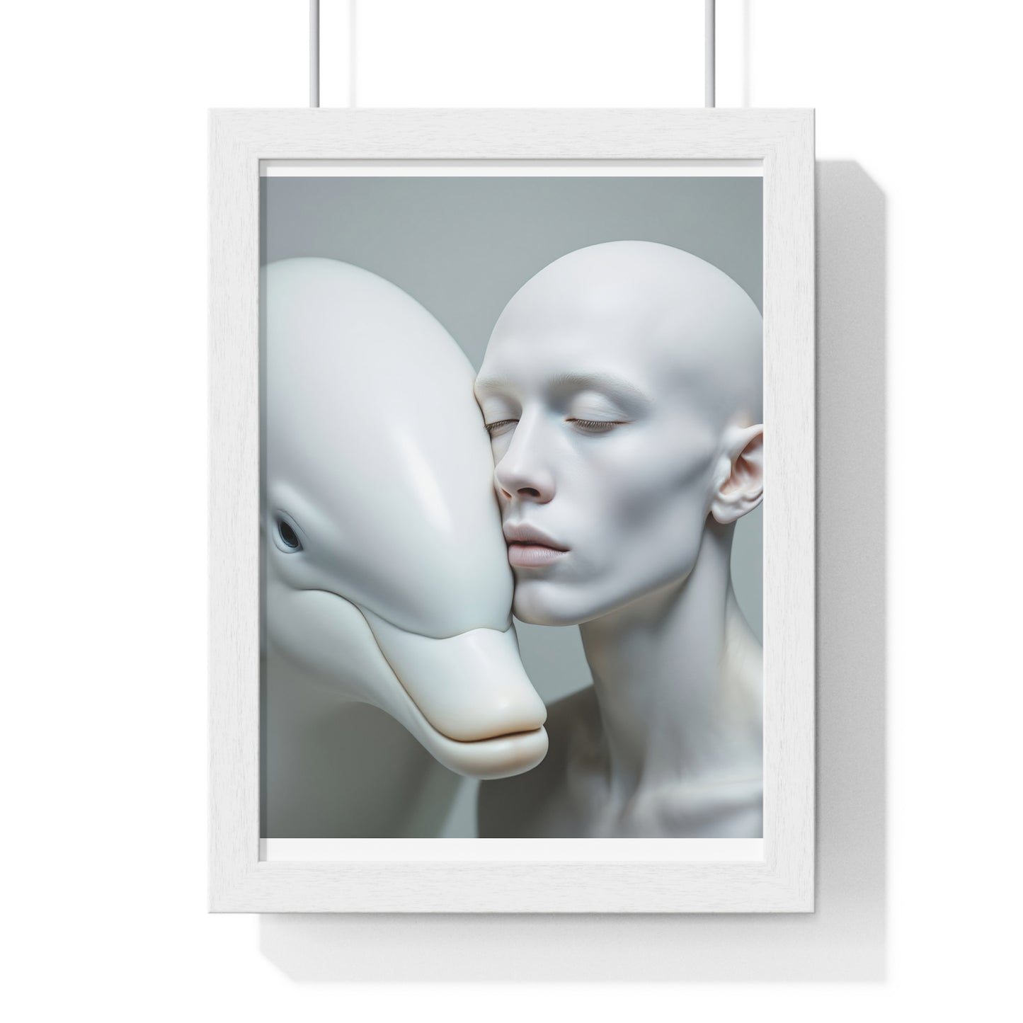 Framed Poster - The Albino and the Dolphin