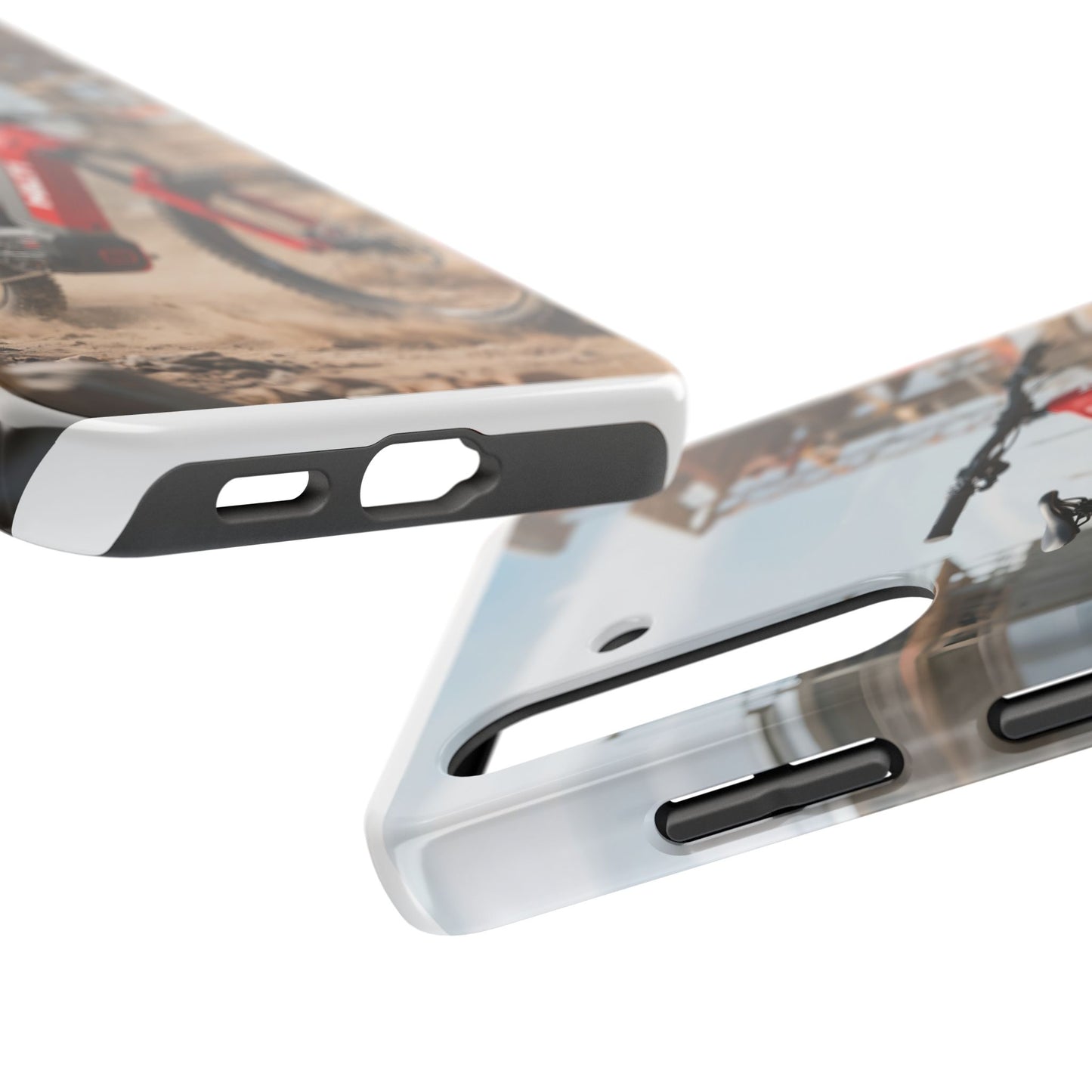 Phone Cases - Electric Mountain Bike Design in Hilti Red and Gray