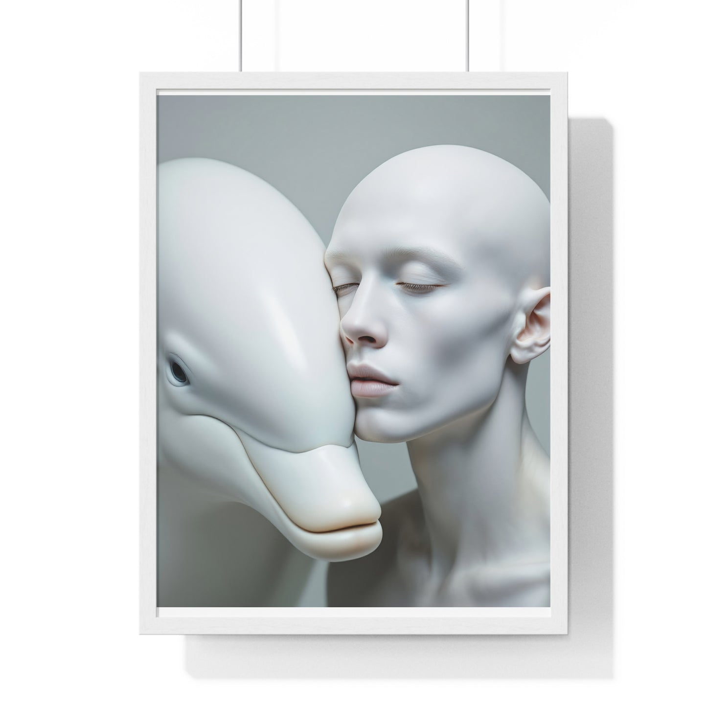 Framed Poster - The Albino and the Dolphin
