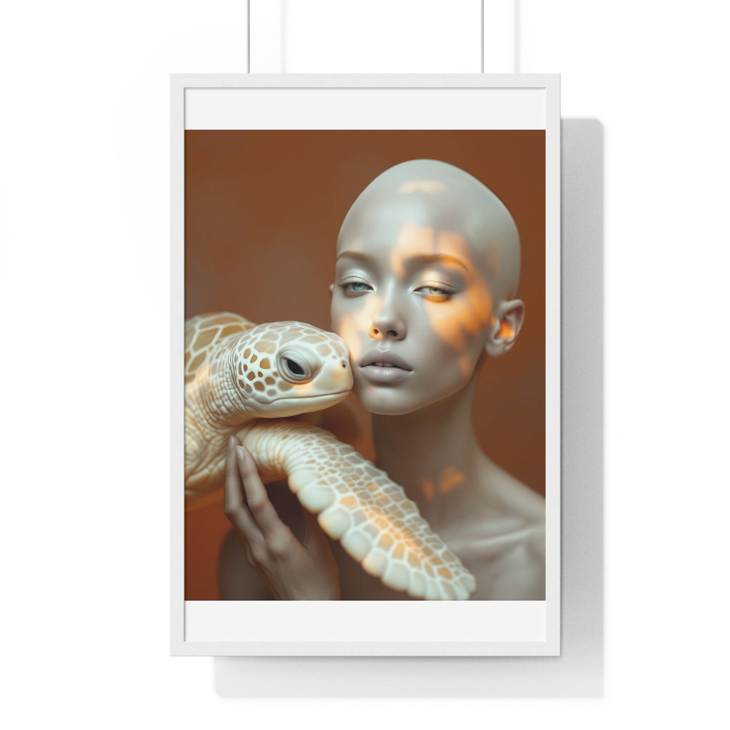 Vertical Framed Poster - The Albino and the Old One