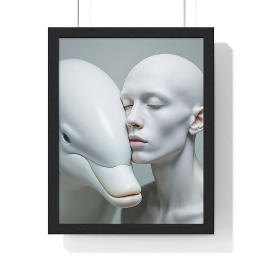 Framed Poster - The Albino and the Dolphin