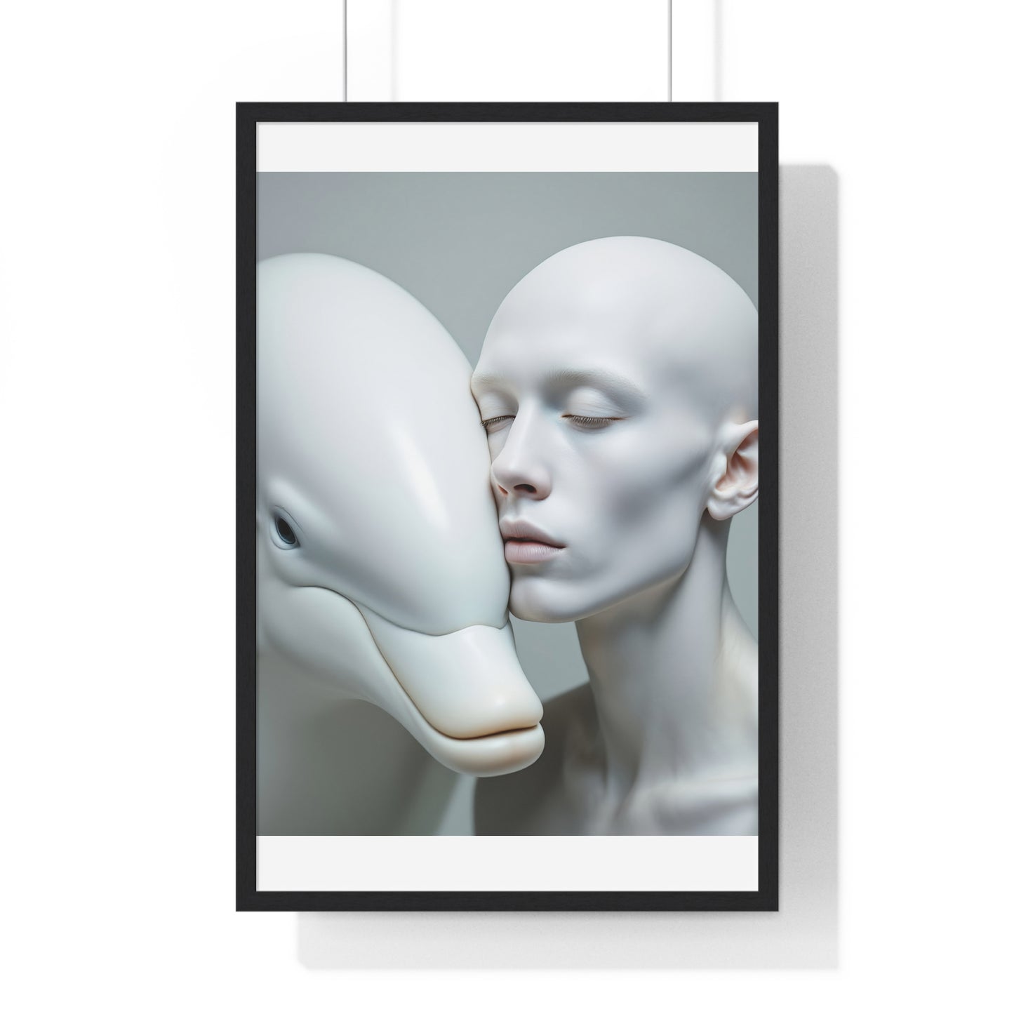 Framed Poster - The Albino and the Dolphin