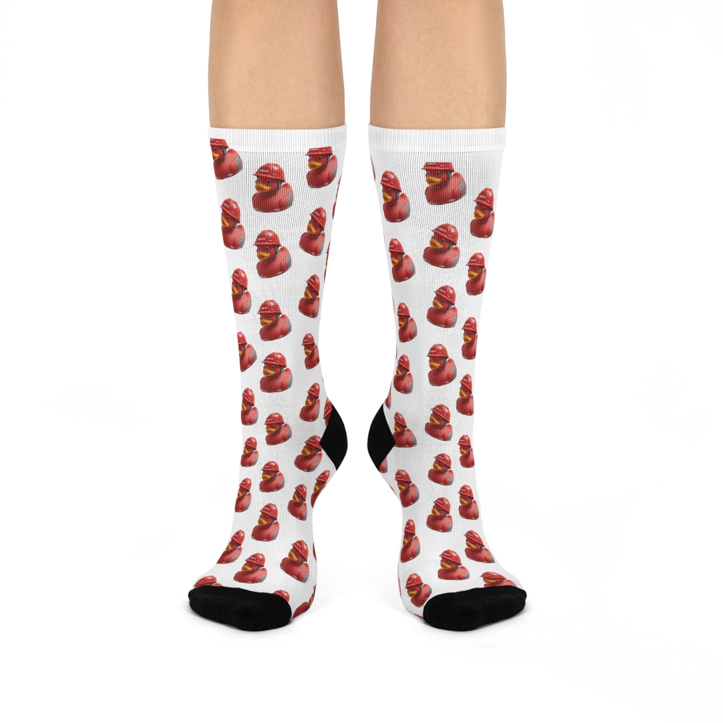 Socks - Cute Photorealistic Hilti Rubber Duck Construction Helmet Design