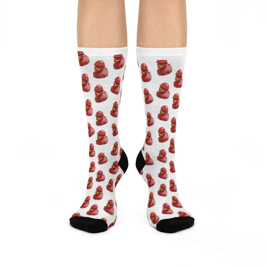 Socks - Cute Photorealistic Hilti Rubber Duck Construction Helmet Design