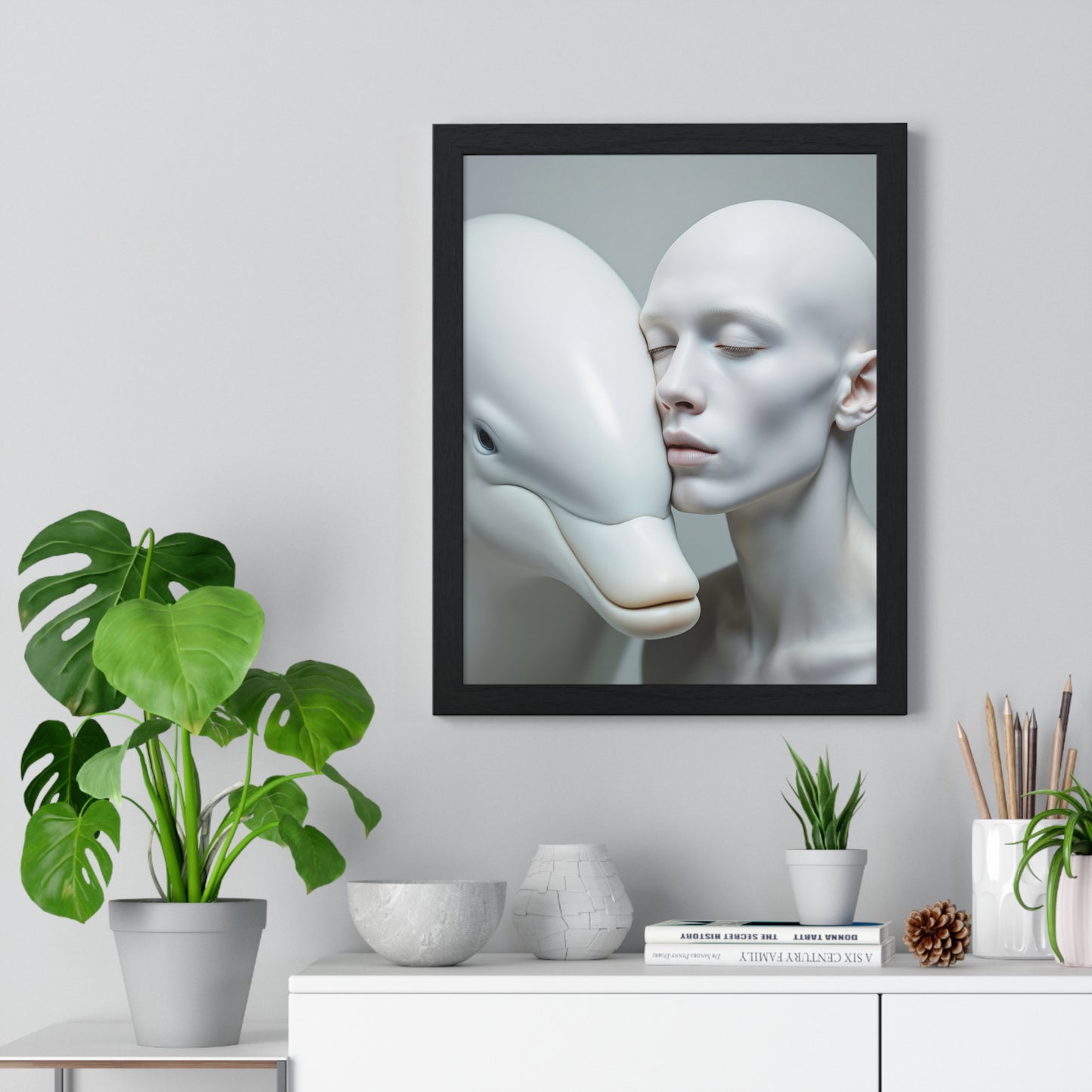 Framed Poster - The Albino and the Dolphin
