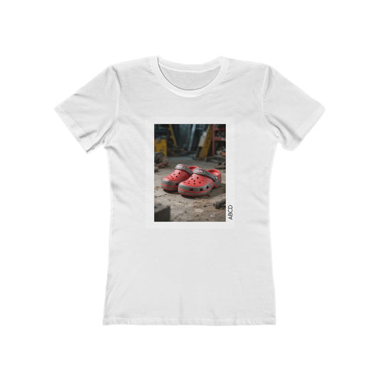 Hilti Red Crocs Boyfriend Tee for Women