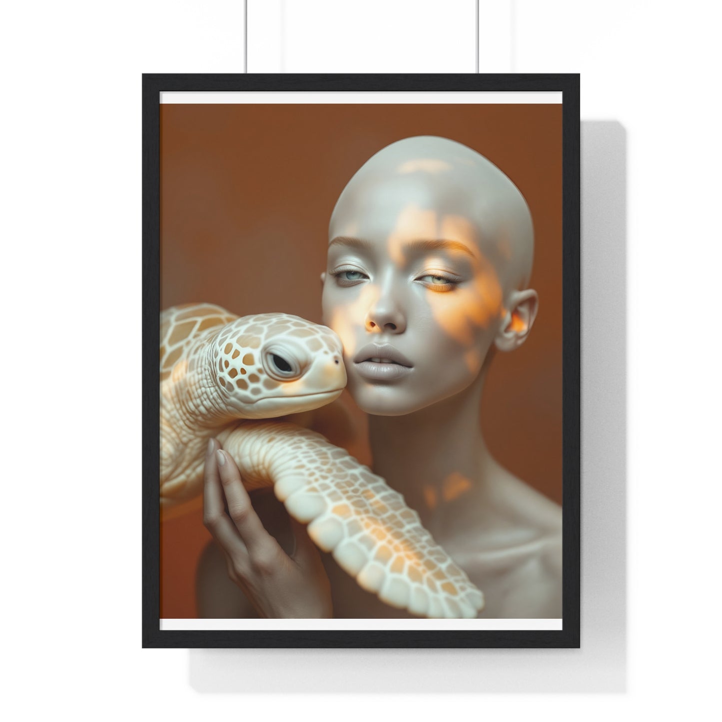 Vertical Framed Poster - The Albino and the Old One