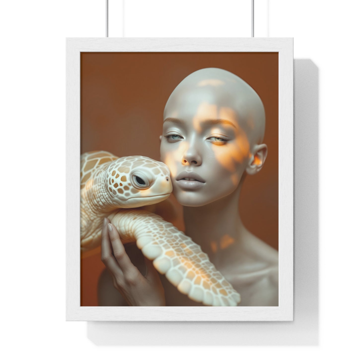 Vertical Framed Poster - The Albino and the Old One