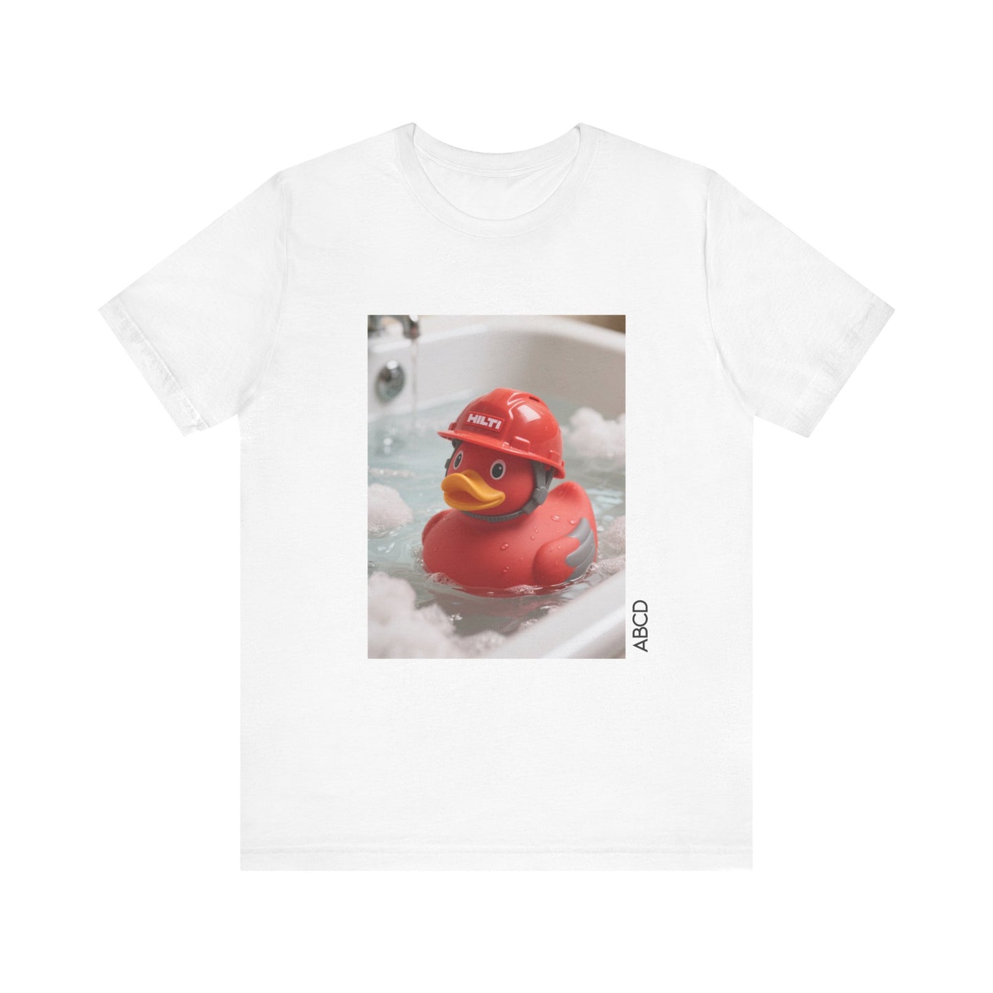 Rubber Duck Tee - Cute and Absurd Unisex Shirt with Hilti Construction Helmet Design