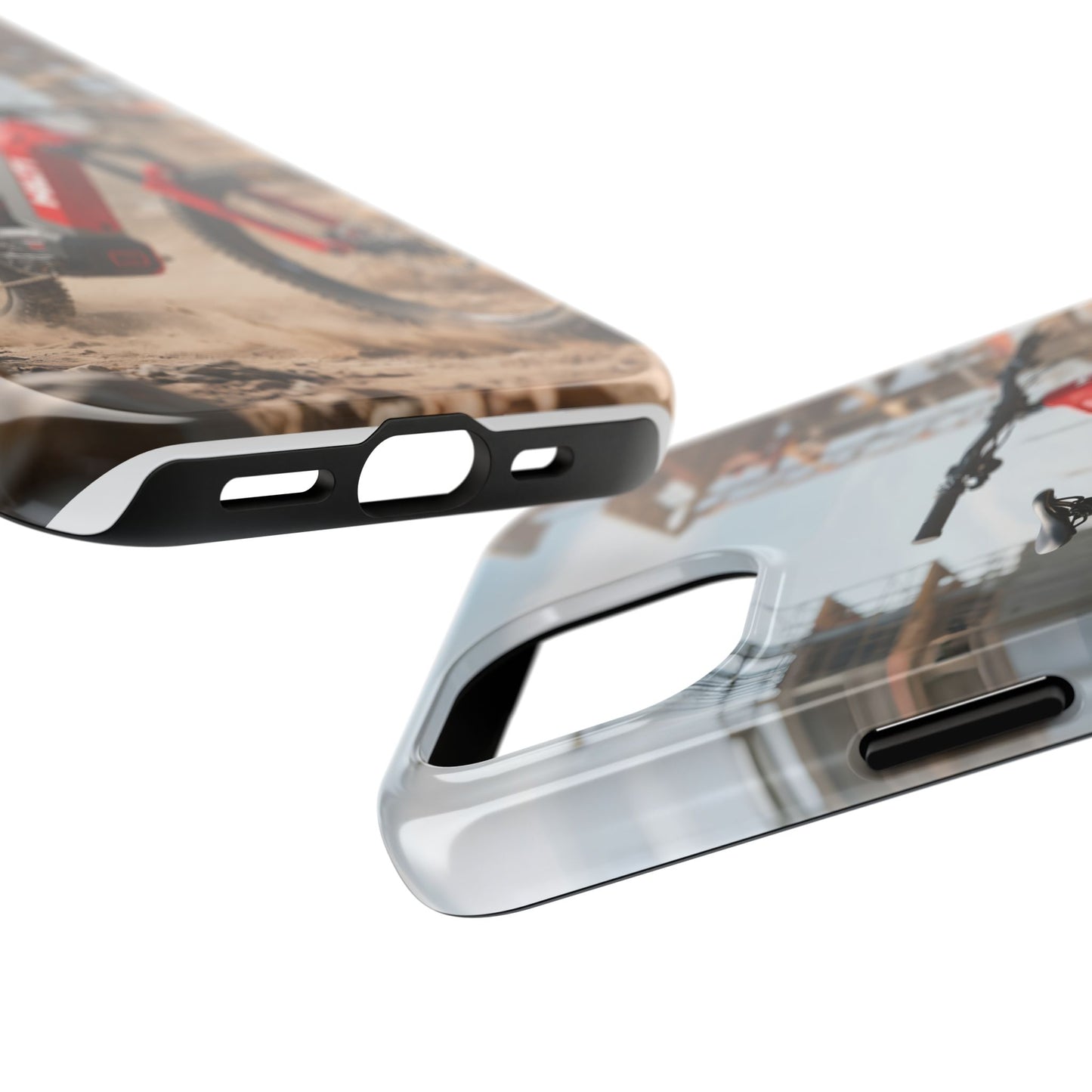 Phone Cases - Electric Mountain Bike Design in Hilti Red and Gray