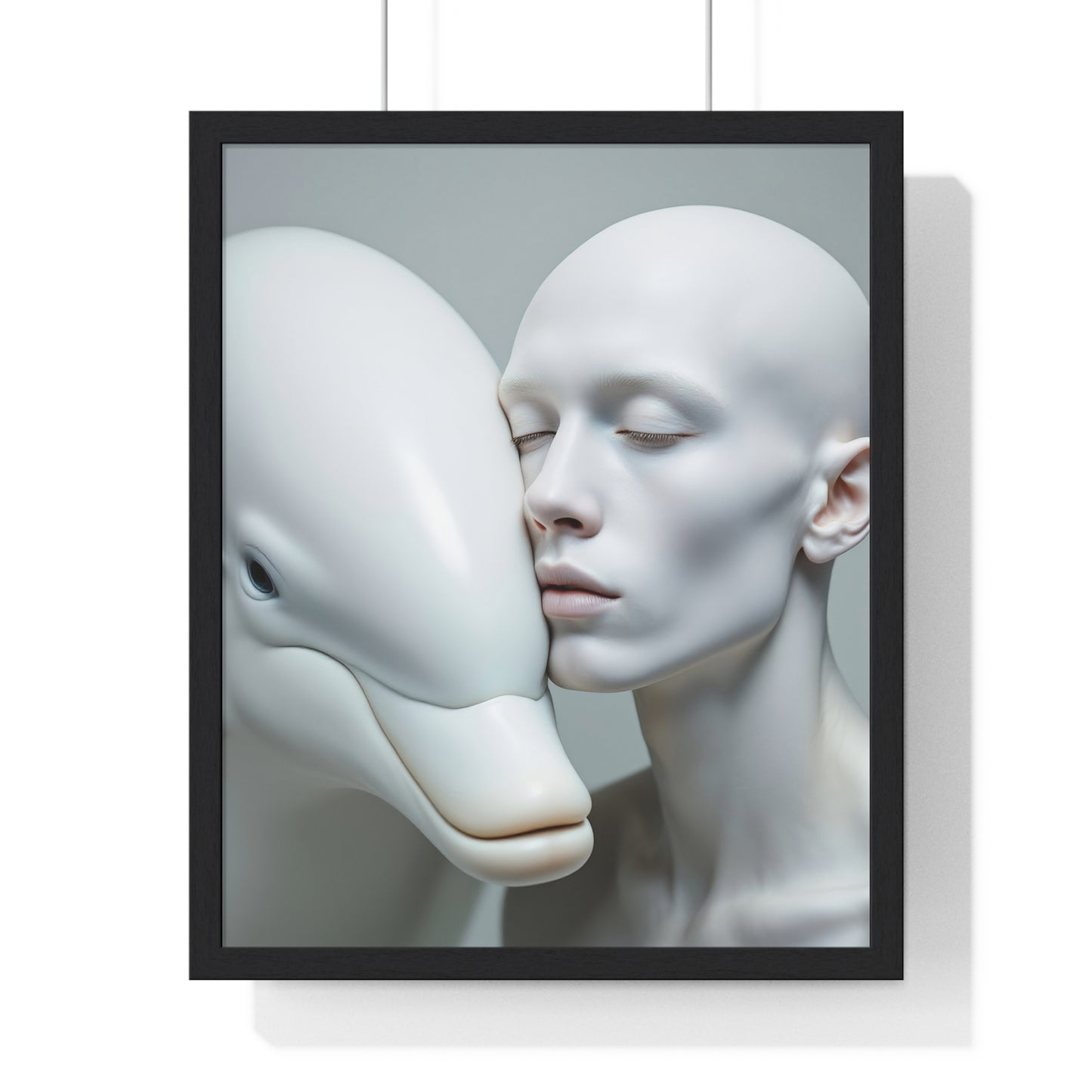 Framed Poster - The Albino and the Dolphin