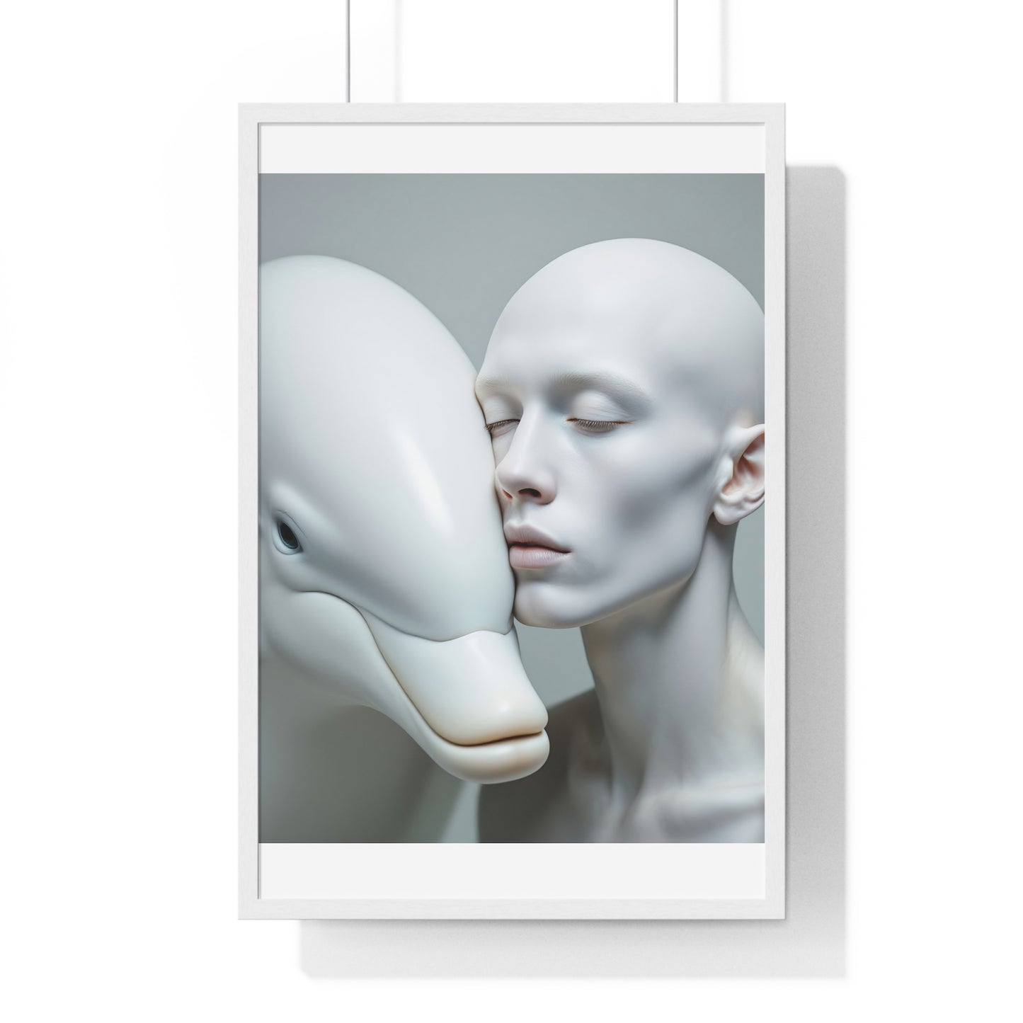 Framed Poster - The Albino and the Dolphin