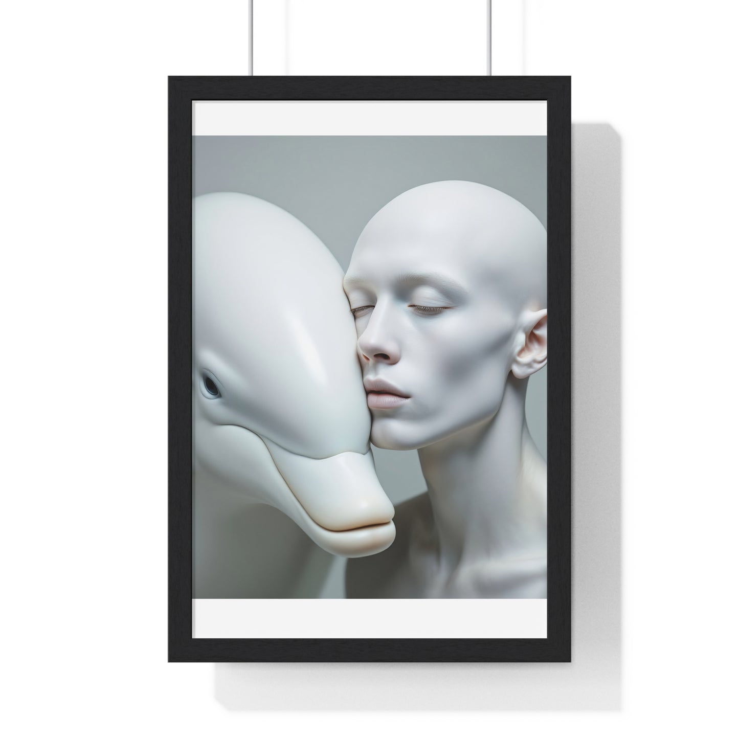 Framed Poster - The Albino and the Dolphin