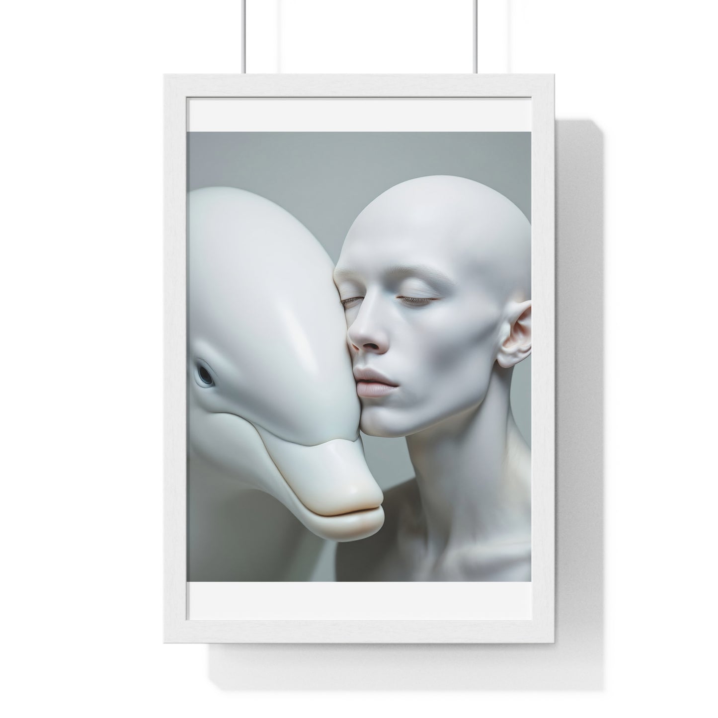 Framed Poster - The Albino and the Dolphin