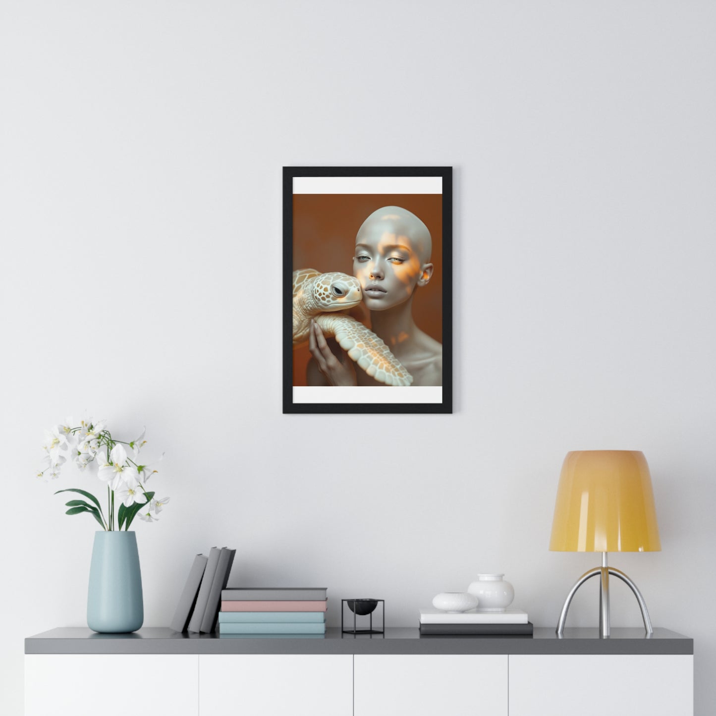 Vertical Framed Poster - The Albino and the Old One