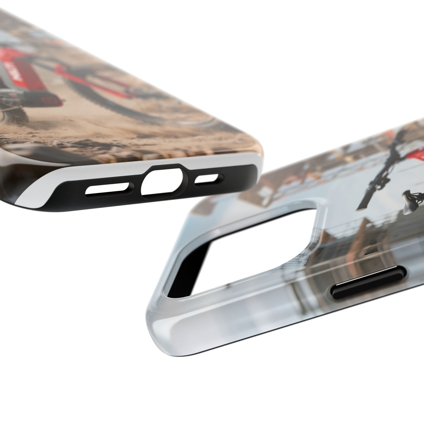 Phone Cases - Electric Mountain Bike Design in Hilti Red and Gray