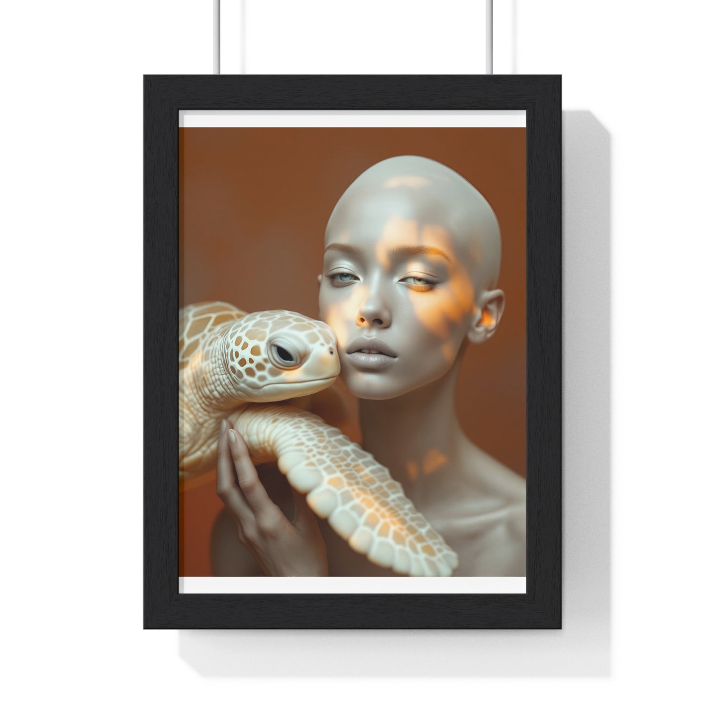 Vertical Framed Poster - The Albino and the Old One
